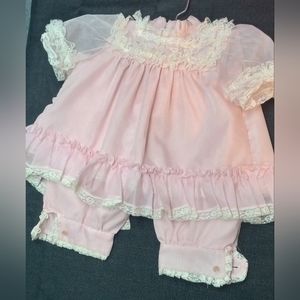 Vintage 80s 2 piece Easter or Valentine's outfit
